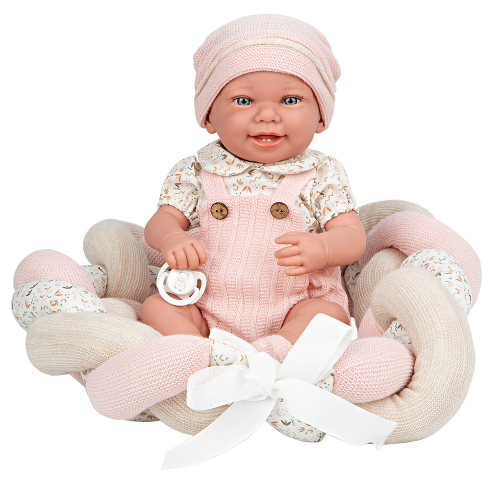MUÑECA ZOE ROSA C/COJIN 42CM