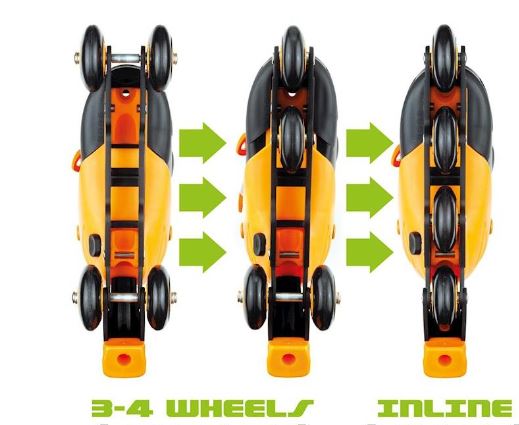 PATINES 4 EN LINEA NARANJA
