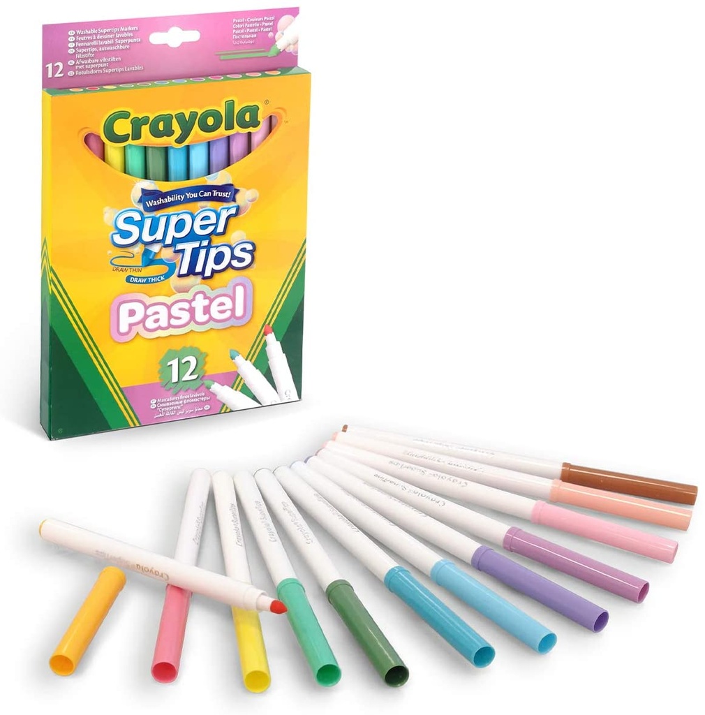 ROTULADORES LAV.COL.PASTEL(12)