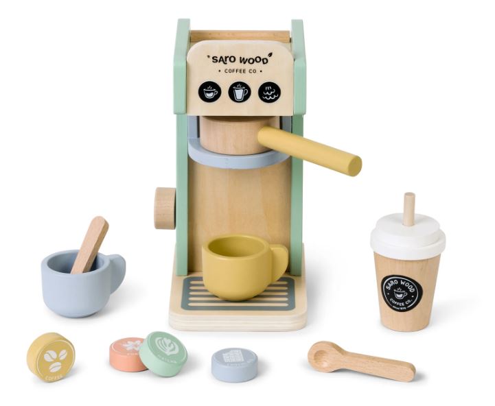 SET CAFETERA DE MADERA