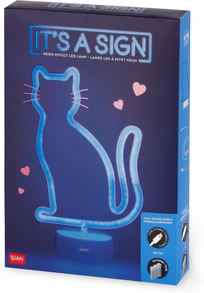 LAMPARA LED NEON KITTY