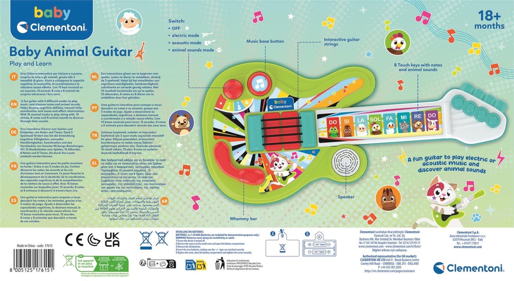 BABY GUITARRA ANIMALES