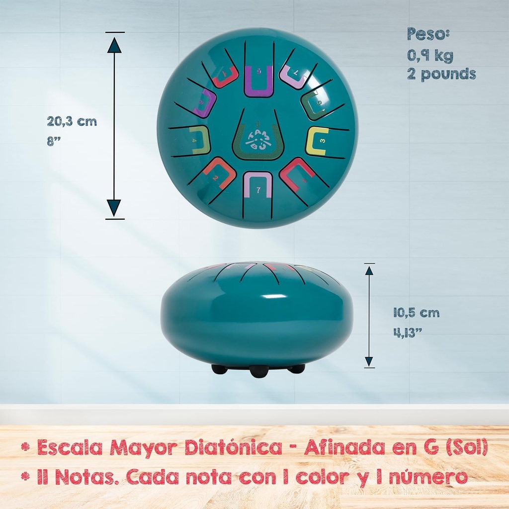 TAMBU 8" 11 NOTAS TURQUESA