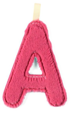 LETRA "A" ROSA FOSFORESCENTE