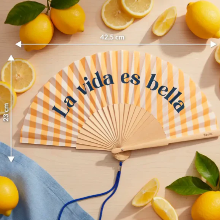 ABANICO "LA VIDA ES BELLA"