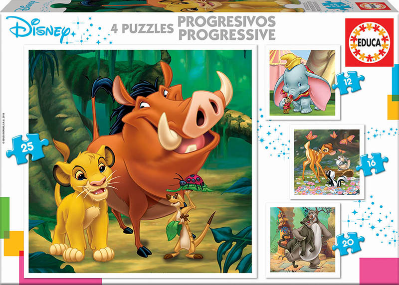 PUZ.12+16+20+25 DISNEY ANIMALS