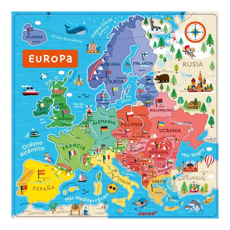 MAPA EUROPA MAGNÉTICO JANOD