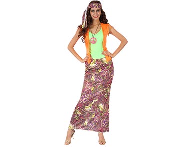 DISFRAZ HIPPIE MUJER