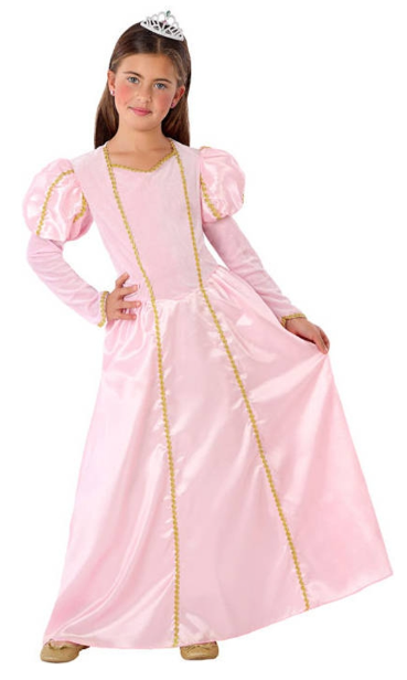 DISFRAZ PRINCESA ROSA T.10-12