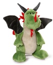 PELUCHE DRAGON VERDE SENTADO 30CM.