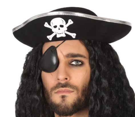 SOMBRERO PIRATA NEGRO