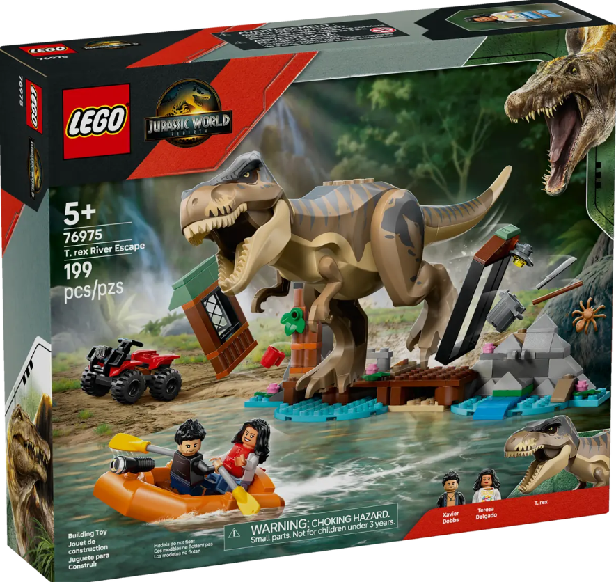 HUIDA POR EL RIO Y T-REX CAZA