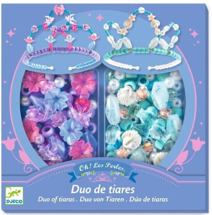 PERLAS DUO DE TIARAS AZUL