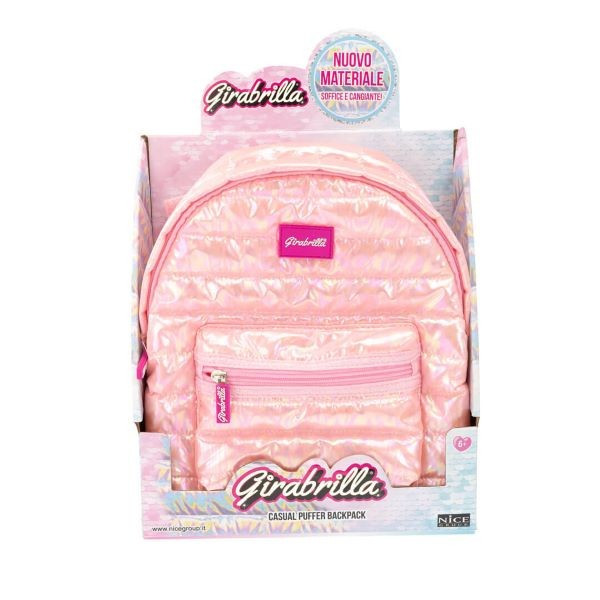 MOCHILA GIRABRILLA ROSA 22CM