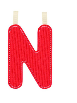 LETRA "N" ROJO FOSFORESCENTE