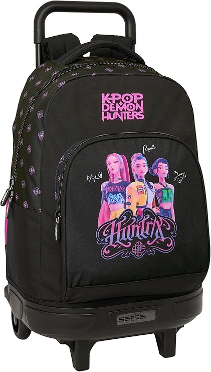 MOCHILA RUEDAS K-POP NEGRA