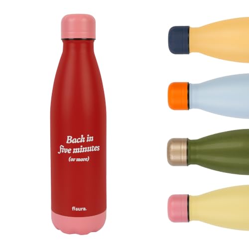 BOTELLA TERMO"BACK IN FIVE..."