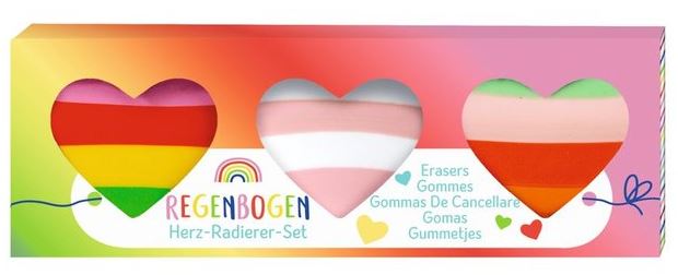 GOMAS BORRAR CORAZON ARCOIRIS