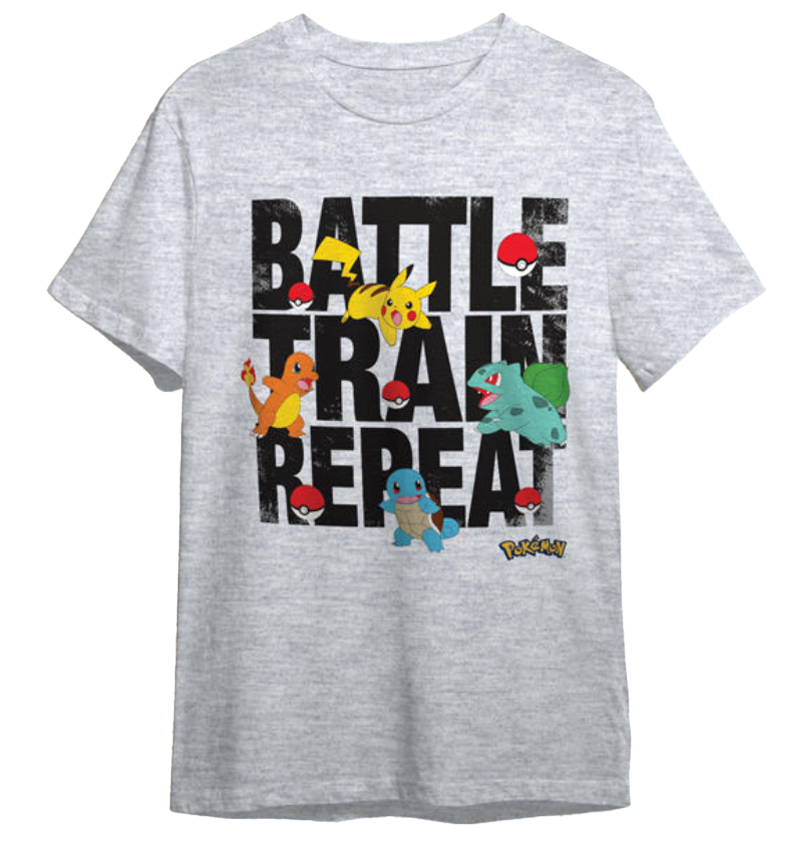 CAMISETA POKEMON GRIS T.14