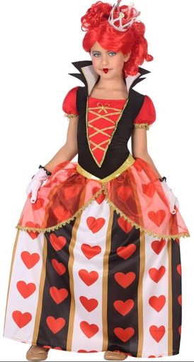 [01856871] DISFRAZ REINA CORAZONES T.5-6