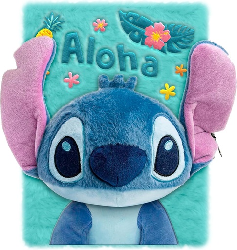 [12489276] LIBRETA A5 3D PLUSH STITCH