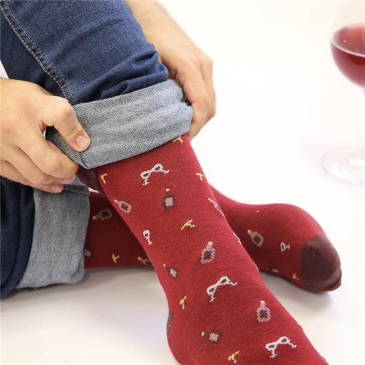 [01218691] CALCETINES VINO (4) T.36-41