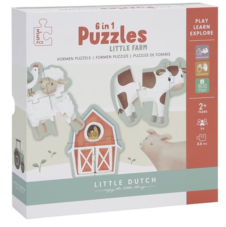 [64077148] PUZLE 6 EN 1 PEQ. GRANJA