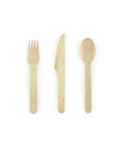 [01672940] CUBIERTOS MADERA 18 UDS