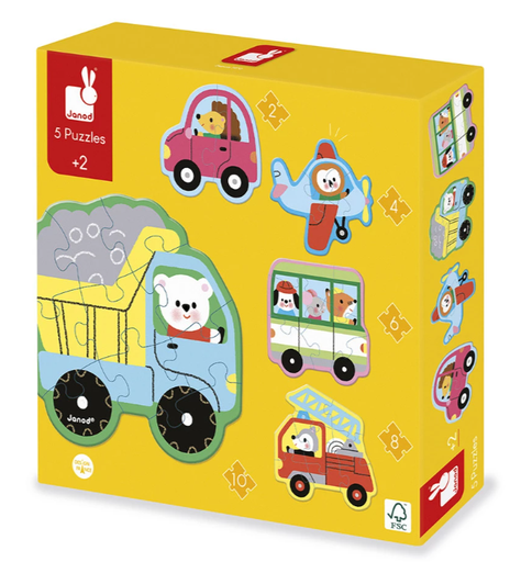 [73532489] PUZZLES EVOLUT.VEHICULOS(5)