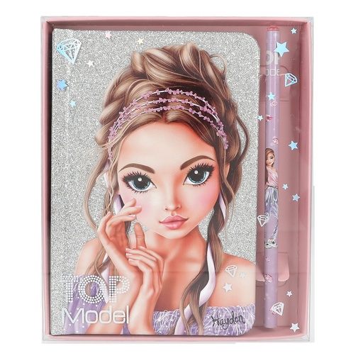 [50212645] BLOC C/LAPIZ GLITTER QUEEN TOP MODEL
