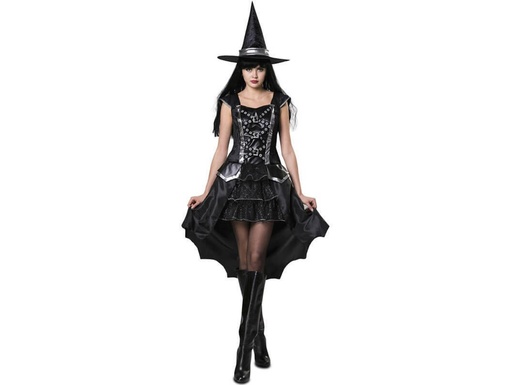 [55226074] DISFRAZ BRUJA PLATEADA T.M/L