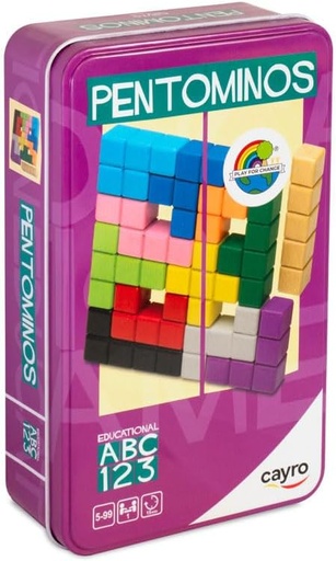 [19370113] PENTOMINOS MADERA CAJA METAL