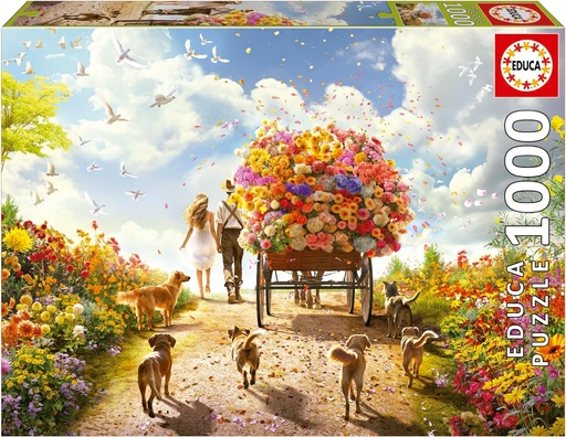 [04019921] PUZ.1000 CARRO DE FLORES