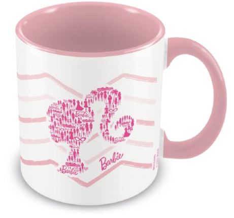 [58227845] TAZA SILUETA BARBIE ROSA 315 ML.